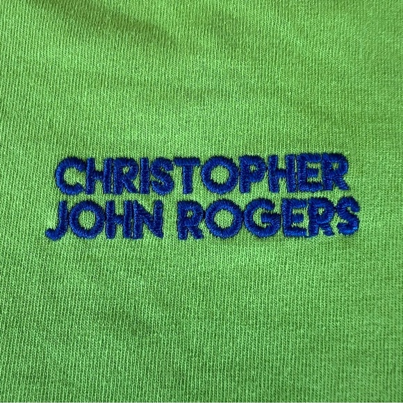 Christopher John Rogers High Fashion Drama Met Neon Green Graphic Tee Large NWT - Picture 10 of 10